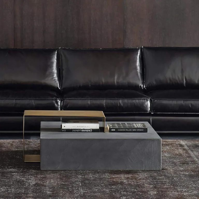 Axis Modern Coffee Table – Natural Wood & Metal