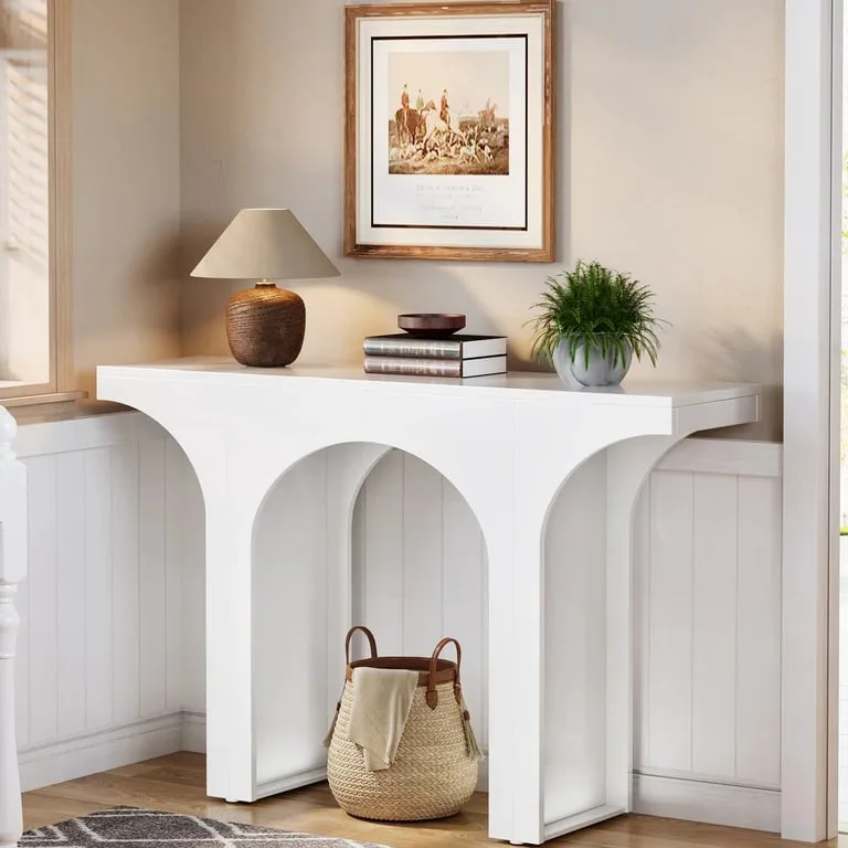 Arco Natural Wood Console Table – Modern Arch Design
