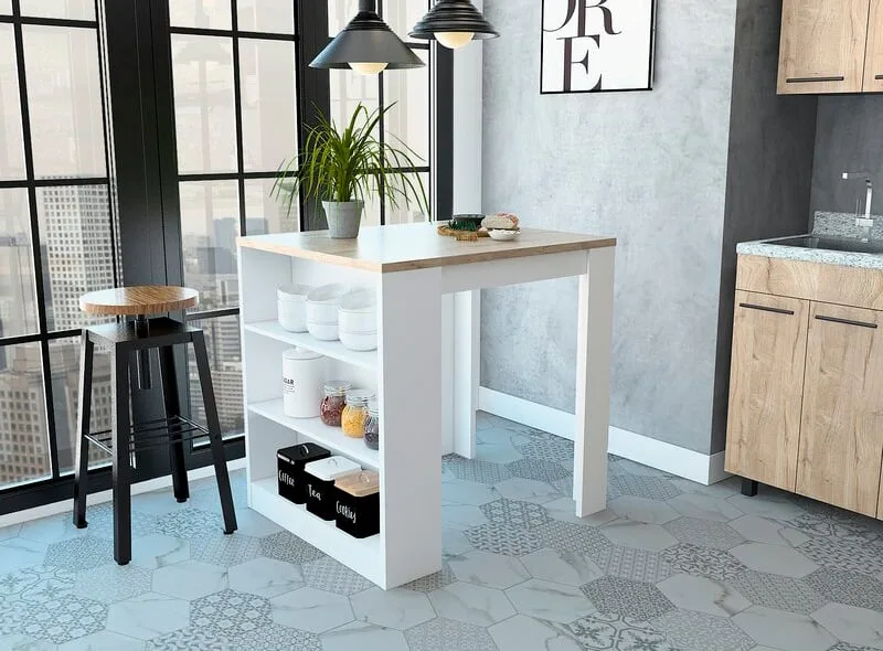 Craio Kitchen Island - White