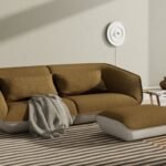 Modara – Dual-Tone Lounge Sofa with Natural Wood Base