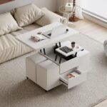 Landro Natural Wood Coffee Table with Drawers