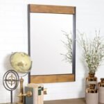 Belle Wooden Metal Wall Mirror