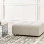 Orlen Ottoman – Contemporary Design with Natural Wood Frame