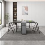 Sai Rectangle Folding Dining Table Set