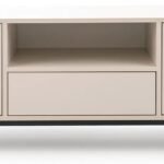 Mira TV Console – Beige & Black Minimalist Media Unit
