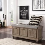 Granger Natural Wood Storage Bench – With Cushion Seat