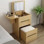 Nordic dresser with stool and mirror