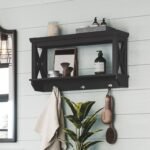 Schut Dark Wall Shelf with Hooks