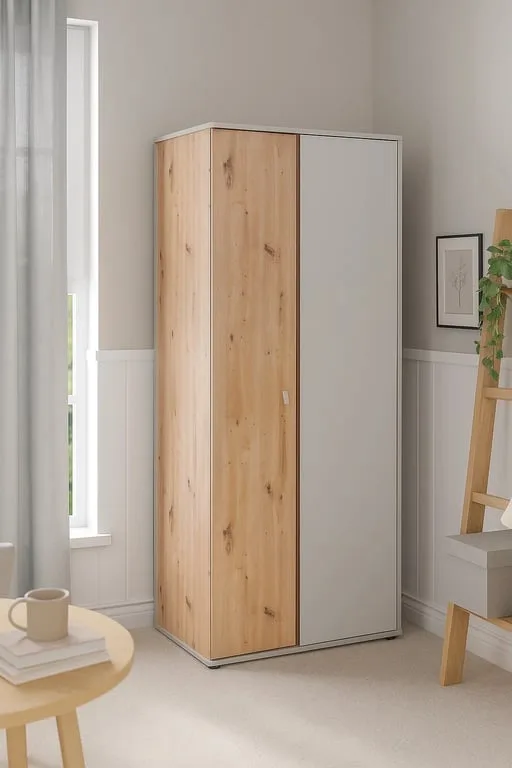 Sento – Youth Natural Wood Wardrobe with 2 Doors