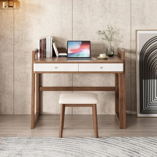 Civira – Natural Wood Desk with Retractable & Extendable Design