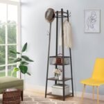 Rackara Metal Coat Rack | Hooks and Shelves
