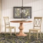 Shery Solid Wood Cross Back Side Chair (Set of 2)