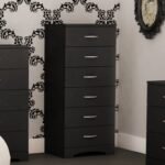 Lindabee Black 6 Drawers Chest and Dresser