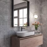 Orlina – Natural Wood Frame Bathroom Mirror