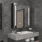 Illuminated mirror with storage space Elize