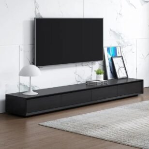 Modern Walnut TV Stand Rectangle Walnut
