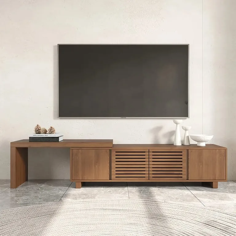 Gami Expandable TV Unit – Natural Wood with Adjustable Storage