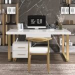 Coliden – Natural Wood Desk with Steel Frame & Optional Drawers