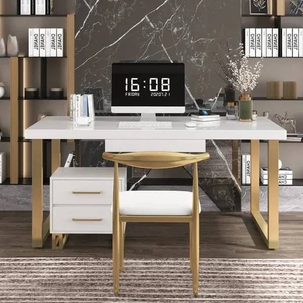 Coliden – Natural Wood Desk with Steel Frame & Optional Drawers