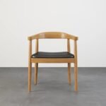 Torno Solid Curve Armchair – Resilient Natural Wood for Dining & Living