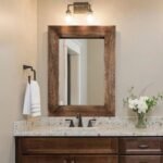 Silvia – Vintage Natural Wood Hanging Mirror