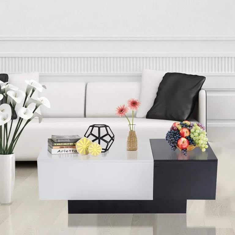 Dorean Modern Natural Wood Coffee Table with storage