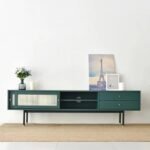 Yatta Modern TV Stand With Storage - Metal Base
