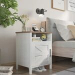 Wavey Natural wood Side table (set of 2 )