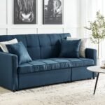 Mira Convertible Sofa Bed from natural wood – Modern Fabric Design with Clean Lines.
