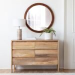 Stoya Wooden Framed Wall Mirror - Round