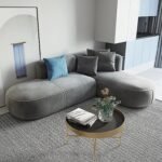 Gramfie L-Shaped Sectional Natural wood