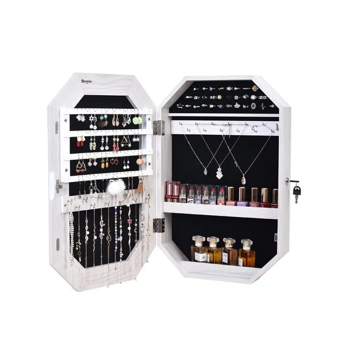 Yassera Hanging Jewelry Armoire with Mirror