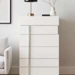 Clear Modern 5 Drawers Chest and Dresser
