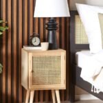Pauline – Rattan Single-Door Bedside Table