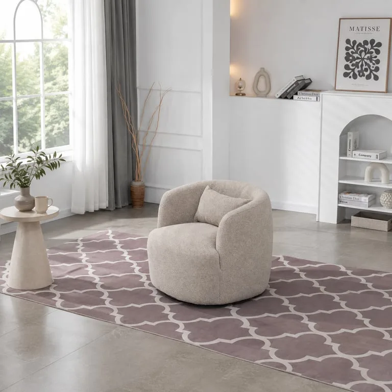 Monarque Curved Armchair - Natural Wood.