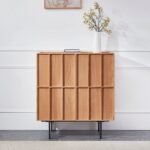 Keinna Sideboard Cabinet Natural Wood - 4 Shelves