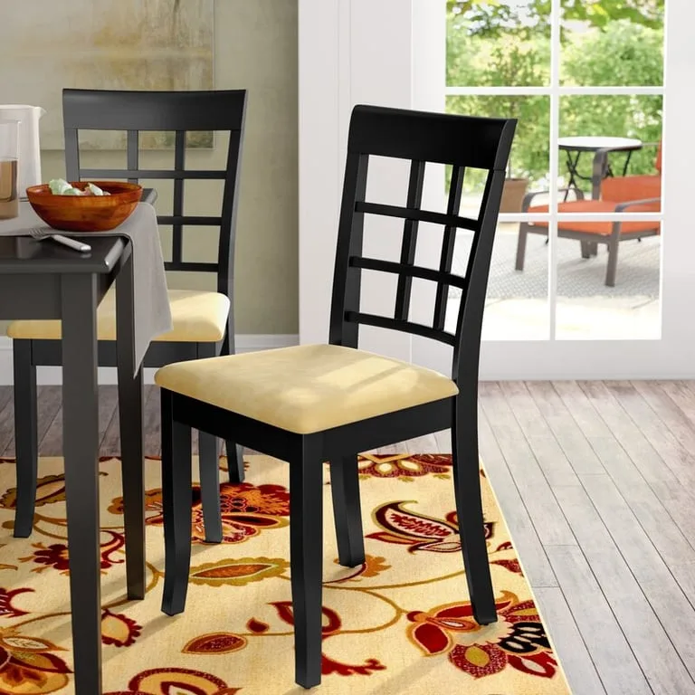 Jilla Slat Back Side Chair in Black (Set of 2)