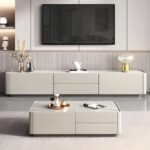 Niva Natural Wood TV Unit – Soft-Close Drawers -Minimal Design