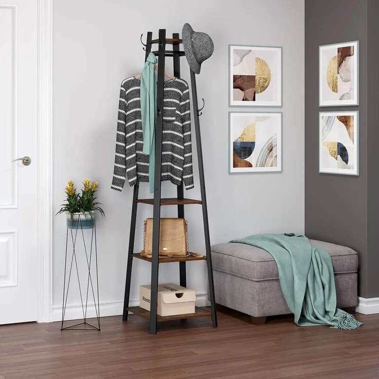 Vita Metal Garment Rack with shelves