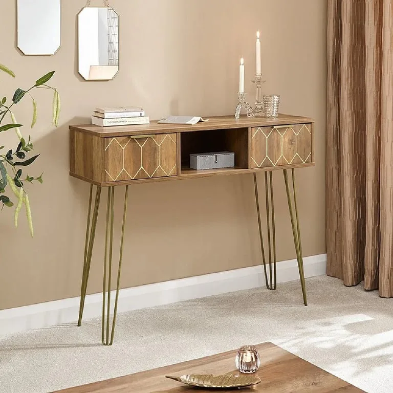 Racine Console - Natural wood.