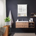 Hanging bathroom cabin