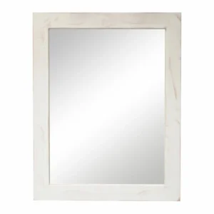 Samara hanging bathroom mirror with a wooden frame - Image 7