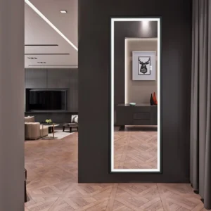 Halvron Illuminated Mirror Tall Mirror Stand - Image 8