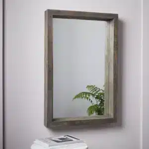 Karam Rectangular Wall Mirror with Wooden Frame