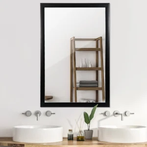 Nigerian Rectangular Hanging Wall Mirror Black Frame - Image 3