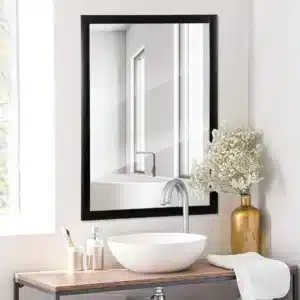Nigerian Rectangular Hanging Wall Mirror Black Frame - Image 4