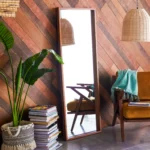 Bensen Full Length Rectangular Mirror with Wood Frame