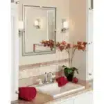 Rosie Bathroom Mirror with Brushed Nickel Metal Frame