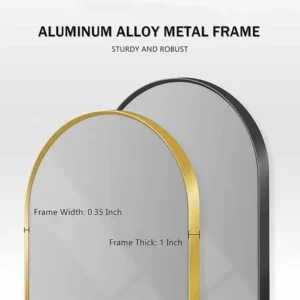 Tacta Wall Mounted Bathroom Mirror with Metal Frame - Image 6