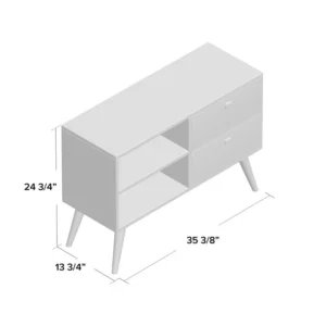 Diva TV Stand for TVs up to 32 inches, White - Image 4